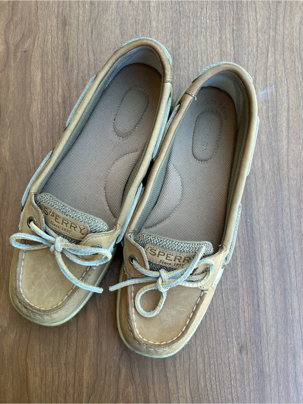 Sperry Light Brown Leather Boat Shoes